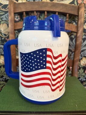 Whirley Drink Works American Flag Insulated 64 oz Travel Mug Made in the USA